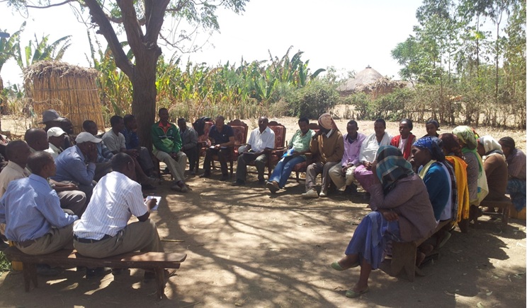 Focus Group discussion in Southern Nations, Nationalities, and Peoples (SNNP) region in Ethiopia. Photo credit Chilot Yigra, EIAR