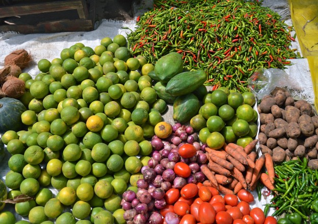 Vegetable market, Kenya. Credit M. Wood, AIFSRC