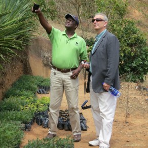 Bernie Wonder in the field, Machakos, Kenya. (Photo: L Ogutu AIFSC)